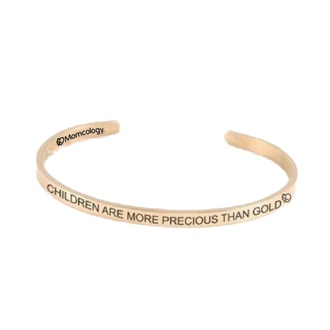 Momcology Logo Mantra Bangle Bracelet