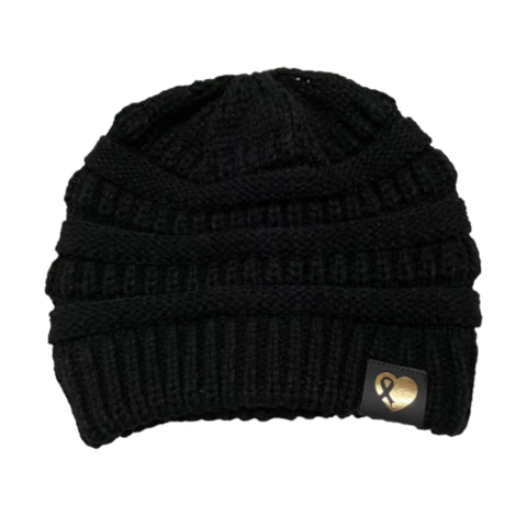 Momcology Knit Winter Beanie - Black